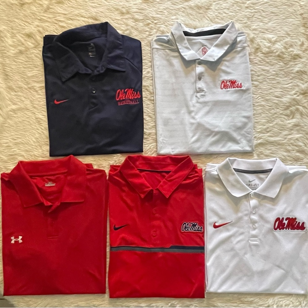 Ole Miss Nike Men's Shirts - Red, White, and Blue